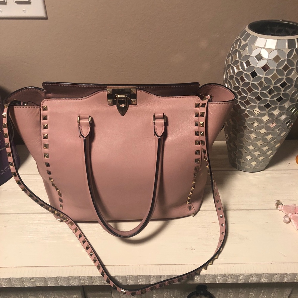 Valentino Rockstud Double Handle Tote
